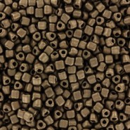 Miyuki triangle beads 10/0 Matted metallic dark bronze TR10-2006